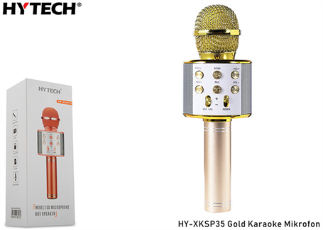 Hytech HY-XKSP35 Gold Karaoke Mikrofon