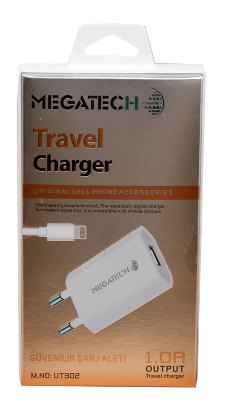 Megatech Şrje009 1.2A 2IN1 Ev Şarj+Iphone Kablo